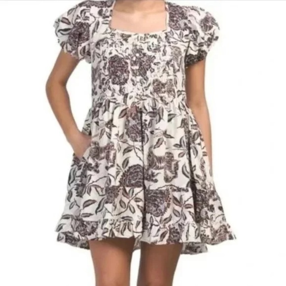 House of Harlow 1960 Dresses & Skirts - House of Harlow Puff Sleeve Dress Floral Ozzie Mini Dress Size Small